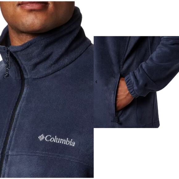 Columbia Blue Men’s Mountain 2.0 Full Zip Warm Fleece Jacket Sweater XL Like New - Picture 7 of 11